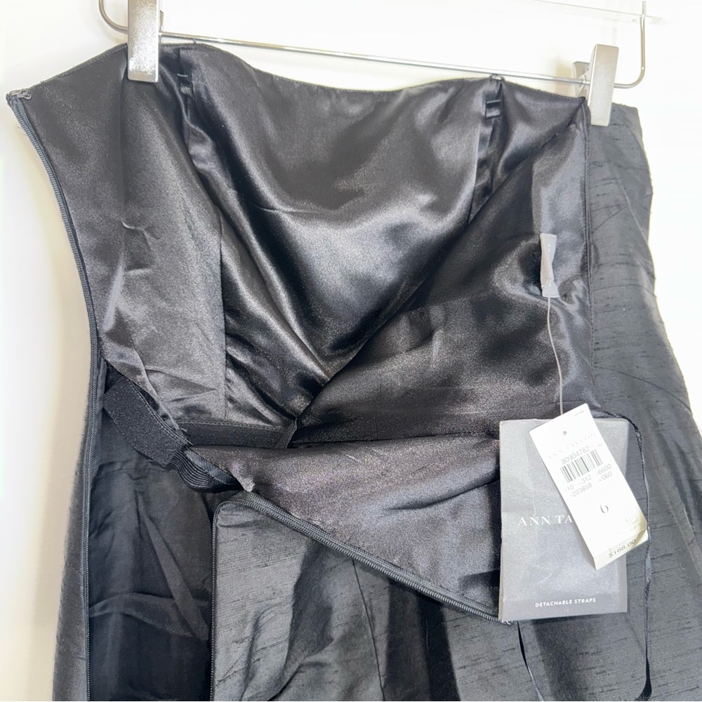 Ann Taylor Black Strapless Pleated A-line Dress - Picture 14 of 16